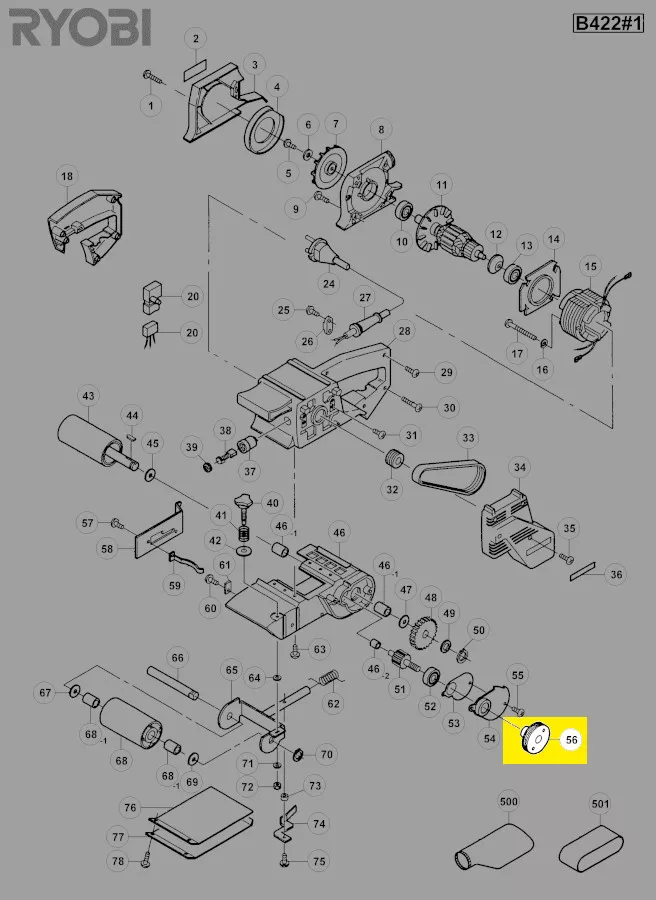 Poulie de courroie réf. 5131012185 Ryobi